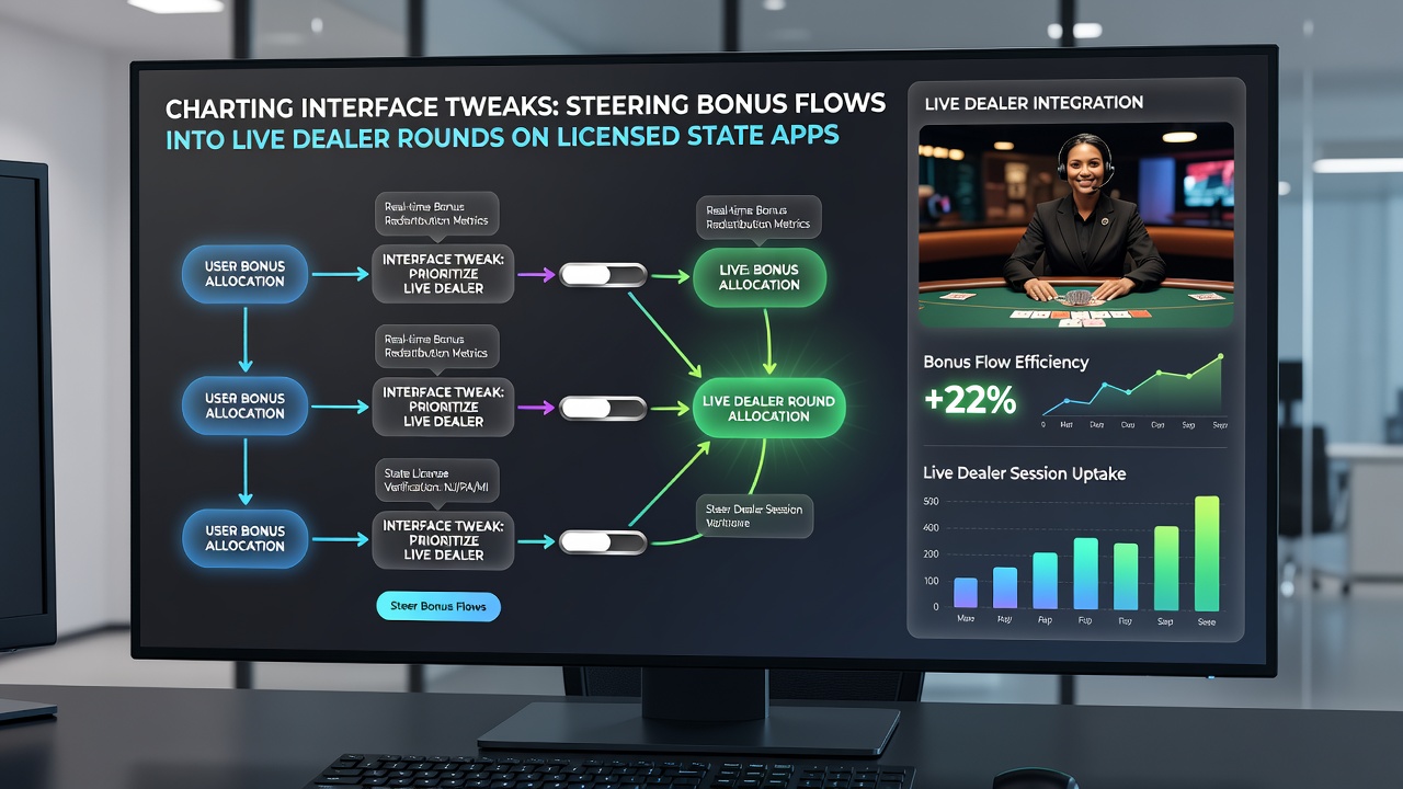 Mobile screen capture showing bonus steering graph routing credits into a live roulette table within a state-licensed app