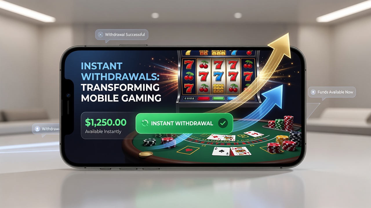 Live dealer table game on mobile device with withdrawal processing notification