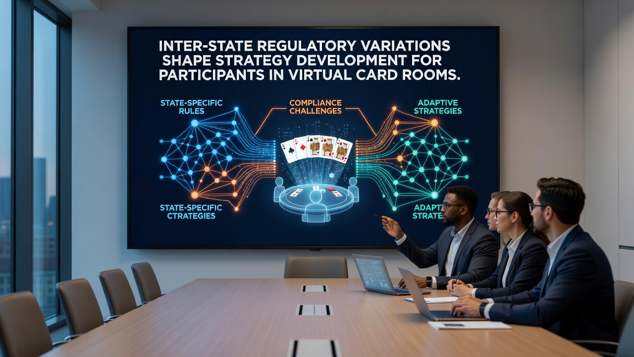 Strategic notes and mobile interface showing different poker variants available under varying state regulations