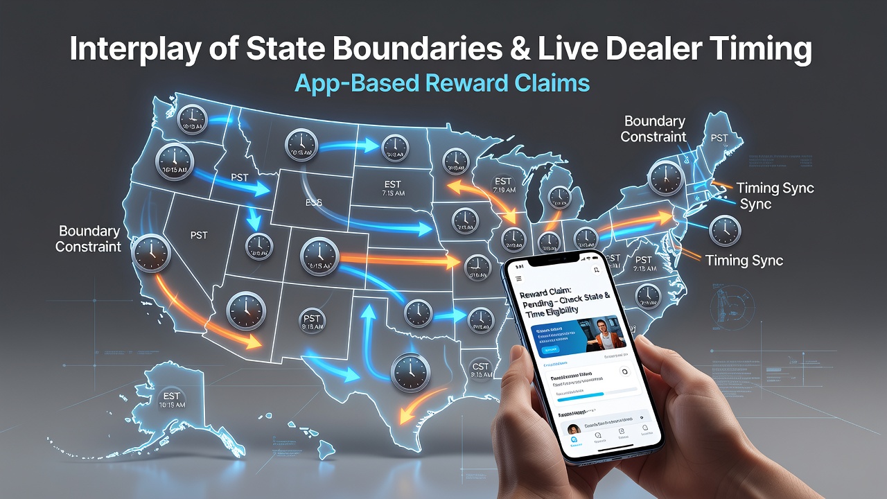 Live dealer studio view with overlaid timing indicators and state compliance markers