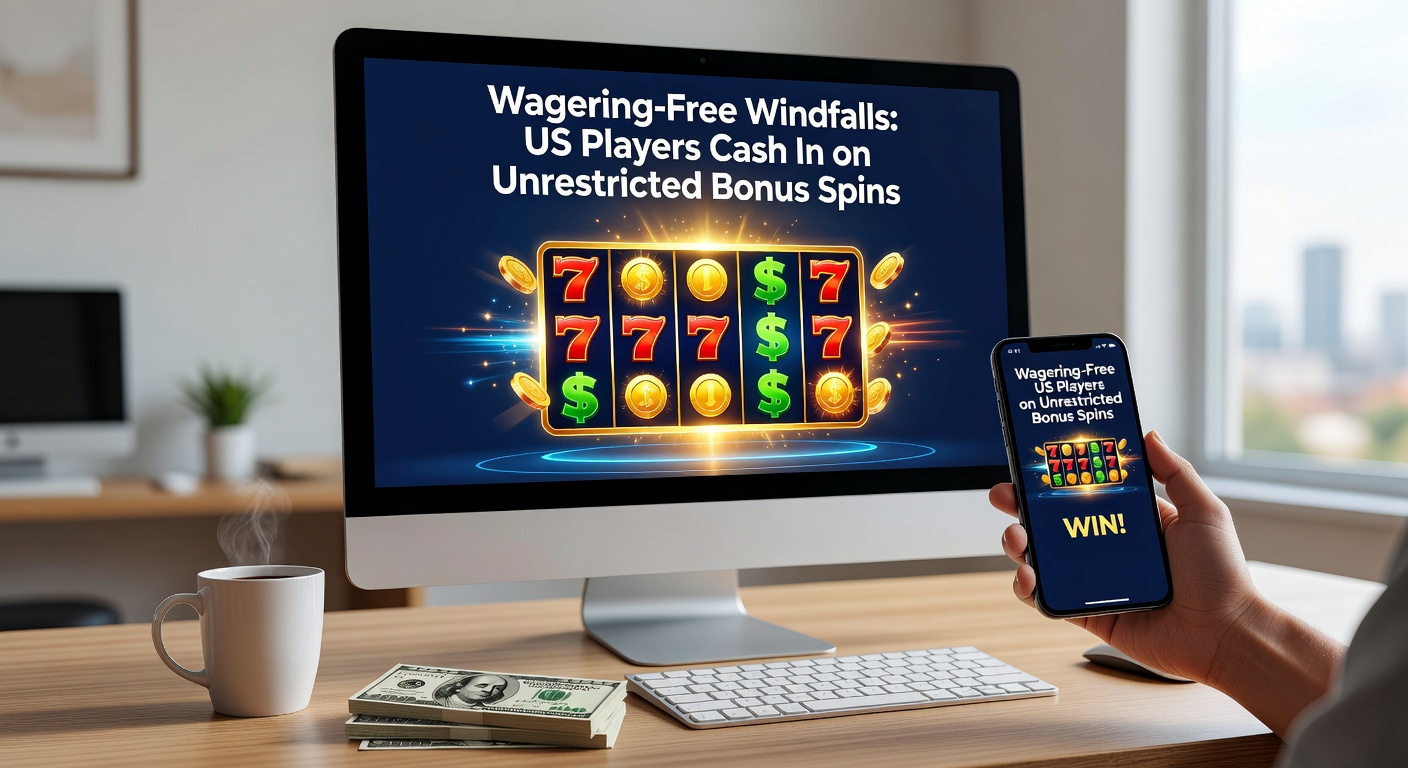 Close-up of a wagering-free bonus offer screen on a casino app, showing instant cashout option for US players